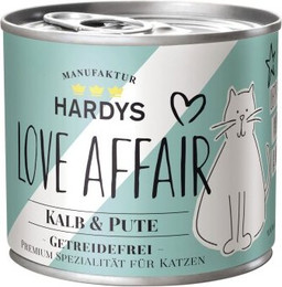 Produktbild von Hardys LOVE AFFAIR Kalb & Pute Katzenfutter - 6 x 200 g