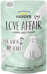Produktbild von Hardys Love Affair Nassfutter Katze Huhn und Fasan - 12 x 100 g