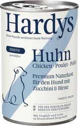 Produktbild von Hardys Sensitive Hundefutter mit Huhn - 6 x 400 g