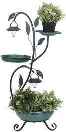 Produktbild von Harms Import Vogeltränke mit Solarleuchten und Pflanzständer