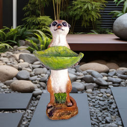 Produktbild von Harms Import Vogeltränke stehend grün mit Erdmännchen