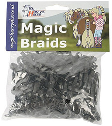 Produktbild von Harry's Horse Magic Braids Mähnengummis schwarz - 10 x 500 Stk.