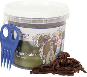 Produktbild von Harry's Horse Mähnengummi Magic Braids Pot braun - 1 l