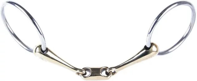 Produktbild von Harry's Horse Wassertrense Gold Messing doppelt gebrochen 20 mm