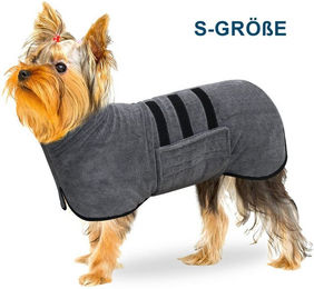 Produktbild von HAUSS SPOLE Hundebademantel Bademantel Schnell trocknend Hundepflege Zubehör mit Klettverschluss, verstellbar maschinenwaschbar und pflegeleicht für Hunde jeder Größe