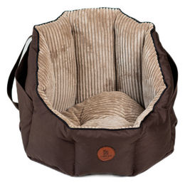 Produktbild von Haustier Autositz „Bella“ – Schwarzer Cord, wasserabweisend, für Hunde und Katzen