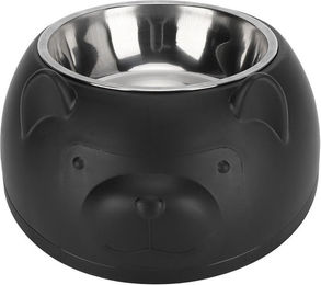 Produktbild von Haustier Futternapf Edelstahl mit Wasserspender und rutschfester Basis