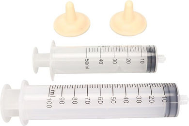 Produktbild von Haustier Fütterungsnippel Spritze mit Silikonnippel für Katzen und Hunde