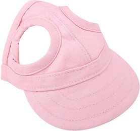 Produktbild von Haustier Hund Katze Baseball Outdoor Kappe Sonnenhut Verstellbar Streifen Sommer Reise Sporthut (Rosa S) S