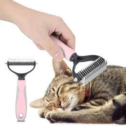 Produktbild von Haustier Hund Katze Fell Haar Knoten Cutter Rake Haar Entfernung Kamm Pinsel Pflege Werkzeug Large