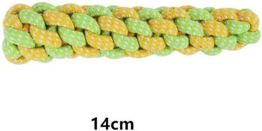 Produktbild von Haustier Hund Welpe Doppelknoten Kauseil Knoten Spielzeug Saubere Zähne Langlebiges geflochtenes Knochenseil Haustier Molar Spielzeug Heimtierbedarf