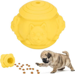Produktbild von Haustier Hund Welpe Futterspender Fressnapf Auslauf Lebensmittelkugel Interaktives Trainings-Puzzlespielzeug Gelb gelb