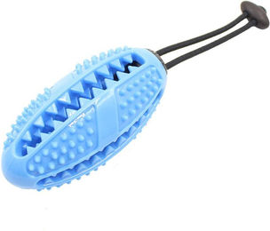 Produktbild von Haustier Interaktives Spielzeug TPR Hundekau Futterspender Ball Haustier Molar Zahnreinigung Bürstenstab Welpe Zahnpflege Zahnbürste Spielzeug blau