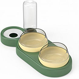 Produktbild von Haustier Katze Drei Schüssel Nackenschutz Automatischer Futterautomat Wasserspeicher Spender Haustier Katze Futternapf Spritzwassergeschützt Wasser Haustier Hund Futterautomat