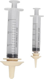 Produktbild von Haustier-Medizin-Futterspender für Hunde mit Silikonkopf und Skala