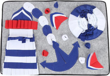 Produktbild von Haustier Schnüffelteppich Interaktive Füttermatte Anti-Verschlucken Drucktraining Haustierdecke für Hunde(Eisen