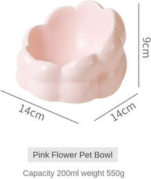 Produktbild von Haustier-Schrägschüssel aus Keramik mit großem Kaliber, gegenseitiger Hals, Anti-Klopf-Futternapf für Katzen feeding water bowl