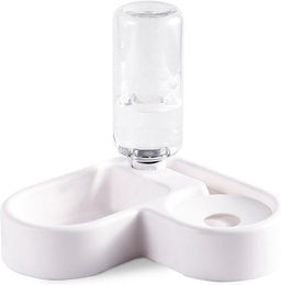 Produktbild von Haustier Wasser- und Futternapf Set Doppelzweck Hund Katze Doppelnäpfe mit automatischer Wasserflasche für Zuhause