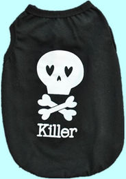 Produktbild von Haustier Welpen Kleidung Teddy Schnauzer Schwarzer Totenkopf Welpenweste L schwarz