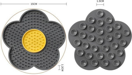 Produktbild von Haustierbedarf Katzenleckunterlage Sonnenblumenform Silikon Hundeleckplatte Niedliche Haustier Langsam Leckmatte