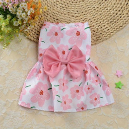 Produktbild von Haustierbedarf Kleine Hunde Blumen Prinzessin Kleid Teddy Neue Haustierkleidung Niedlicher Hunderock Sommer Dünnes Haustierzubehör XL