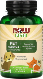 Produktbild von Haustiere, Allergie-Linderung Nahrungsergänzungsmittel für Hunde/Katzen, Kaubar 75 Tabletten