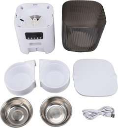 Produktbild von Haustierfutterspender Multifunktional 304 Edelstahl Futternapf Katzenfutterspender 5L Fassungsvermögen für Innen L