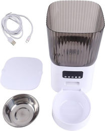 Produktbild von Haustierfutterspender Multifunktional 304 Edelstahl Futternapf Katzenfutterspender 5L Fassungsvermögen für Innen L