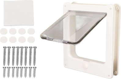 Produktbild von Haustierklappe Magnetisch Abschließbar 4 Modi Geräuschlos Automatische Katzentür für Katzenhaus Haustierkäfig