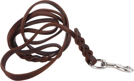 Produktbild von Haustierleine Tragbar Sicher Weich Faux Kuhfell Hund Traktionsseil zum Spazierengehen Training 5,2ft