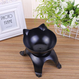 Produktbild von Haustiernapf verhindert Verrutschen, einfache Reinigung, niedliche Form, kleine Tiernahrung, Wassernapf für Hunde und Katzen schwarz