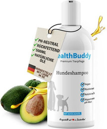 Produktbild von healthBuddy Premium Hundeshampoo mit natürlichem Avocadoöl - 500 ml