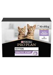 Produktbild von HEALTHY START Kitten Nassfutter für Katzen mit Truthahn in Sauce, 10x85g Beutel