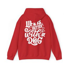 Produktbild von Heavy Blend™ Crewneck Sweatshirt "Life is better with a Dog"
