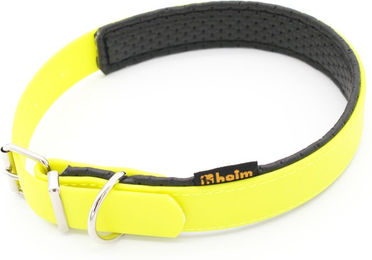 Produktbild von Heim Biothane®-Halsband weich gefüttert, neon-gelb - Größe 50: 36 - 44 cm Halsumfang, 25 mm breit
