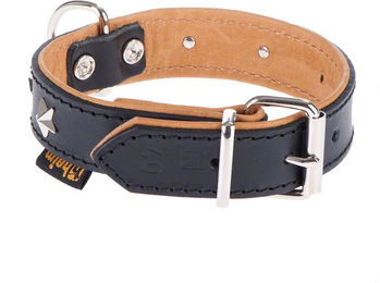 Produktbild von Heim Lederhalsband Stars schwarz/beige Größe 40
