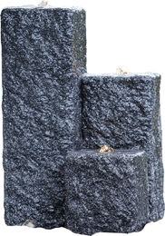 HEISSNER Gartenbrunnen Neptun LED - Schwarz - 12 x 12 x 15/25/40 cm – Bild 1 von 4