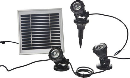 HEISSNER Solar Teich- und Gartenlicht, 3er-Set - 1 Stk – Bild 1 von 4