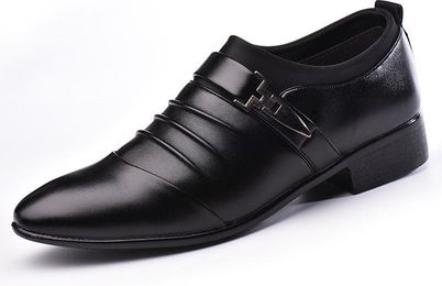 Produktbild von Herren Casual Business Lederschuhe Herbst Herren Britische Lederschuhe Kleiderschuhe 39 schwarz