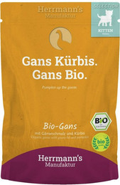 Produktbild von Herrmann's Bio-Gans 1stes Jahr Kitten Katzennassfutter Sparpaket 40 x 100 Gramm