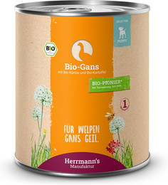 Produktbild von Herrmann's Bio Gans mit Kürbis & Kartoffel Selection Puppy - 6 x 800 g