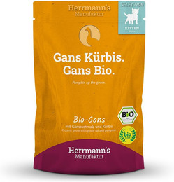 Produktbild von Herrmann's Bio Gans mit Kürbis Selection Kitten - 20 x 100 g