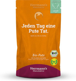 Produktbild von Herrmann's Bio Pute mit Zucchini & Apfel Selection Light - 14 x 150 g
