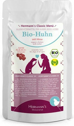 Produktbild von Herrmann's Classic 12x130g Beutel Hundenassfutter Bio Huhn mit Hirse