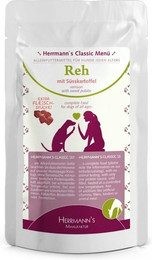 Produktbild von Herrmann's Classic 12x130g Beutel Hundenassfutter Reh mit Süßkartoffeln