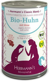 Produktbild von Herrmann's Classic 12x400g Dose Hundenassfutter Bio Huhn mit Hirse