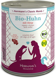Produktbild von Herrmann's Classic 6x800g Dose Hundenassfutter Bio Huhn mit Hirse