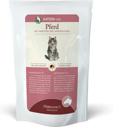 Produktbild von Herrmann's Selection 100g Beutel Katzennassfutter Sparpaket 40 x 100 Gramm Pferd mit Karotte & Kokosöl
