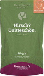 Produktbild von Herrmann's Selection Adult 150 Gramm Hundenassfutter Sparpaket 30 x 150 Gramm Hirsch mit Kartoffel & Quitte
