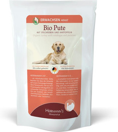 Produktbild von Herrmann's Selection Erwachsen 15x150g Beutel Hundenassfutter Bio Pute mit Wurzelgemüse, Kartoffeln & Fenchel